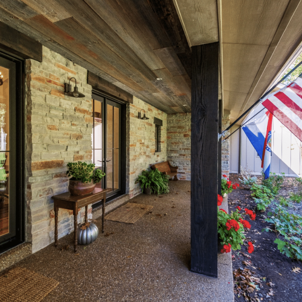 Custom Home Exterior Proch View